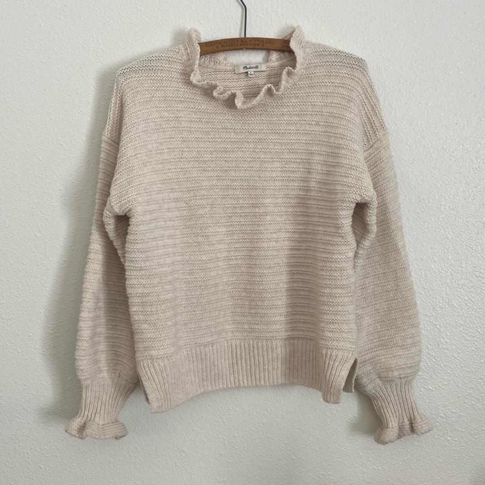 Madewell Ruffle Neck Sweater (Small)